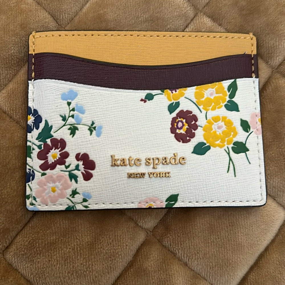 Kate Spade New York Morgan Cluster Floral Embossed Card Case